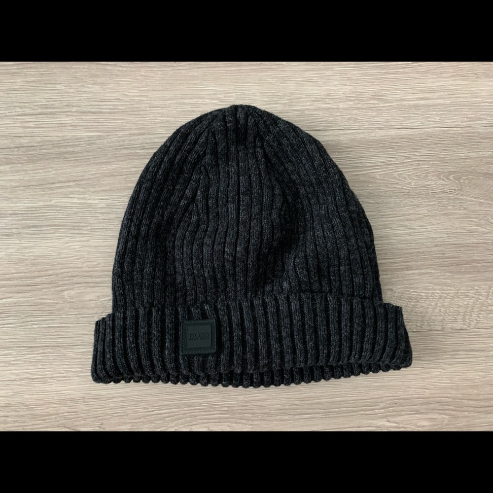 Boss x Hugo Boss Beanie in Smoky Dark Gray